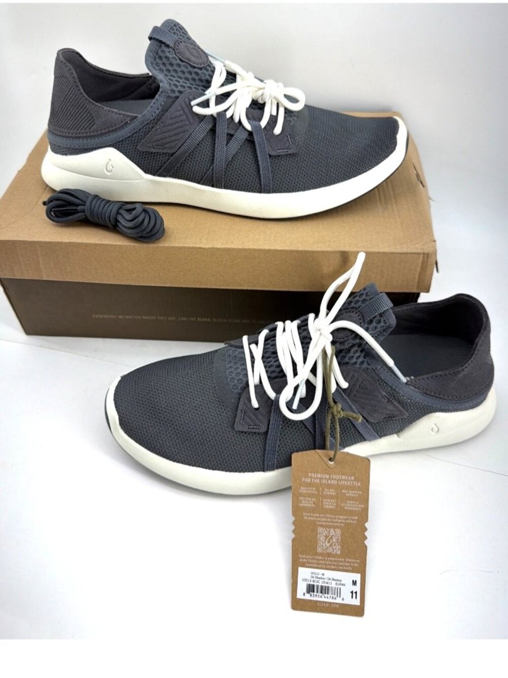 Oluaki Holo Convertible Mesh Sneakers Dark Shadow Gray Men Size 11